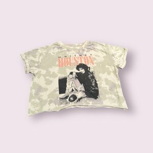 Girls Whitney Houston Cropped Graphic Kids Camo T-Shirt Size XS 4-5